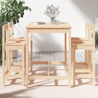 5-delige Barset massief grenenhout 3