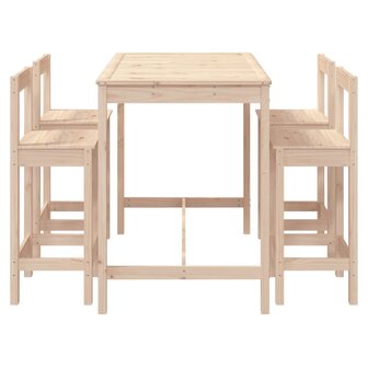 5-delige Barset massief grenenhout 5