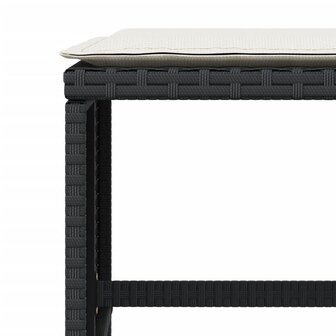 Tuinkrukken 4 st met kussens 41x41x36 cm poly rattan zwart 8