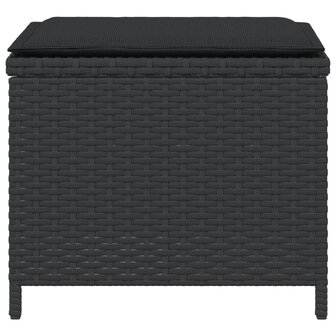 Tuinkrukken 4 st met kussens 41x41x36 cm poly rattan zwart 6