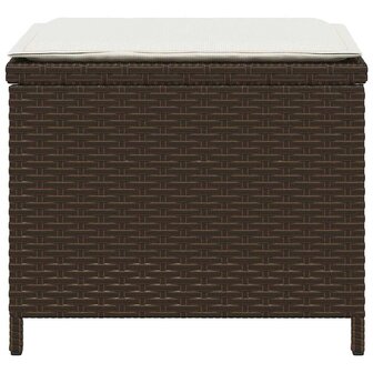 Tuinkrukken 4 st met kussens 41x41x36 cm poly rattan bruin 6