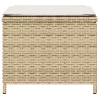 Tuinkrukken 4 st met kussens 41x41x36 cm poly rattan beige 6