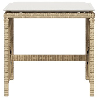 Tuinkrukken 4 st met kussens 41x41x36 cm poly rattan beige 5