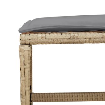 Tuinkrukken 4 st kussens 40x40x35 cm poly rattan gemengd beige 8