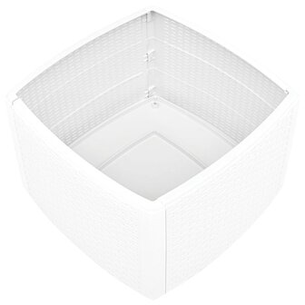 Bijzettafel 54x54x36,5 cm kunststof wit 4
