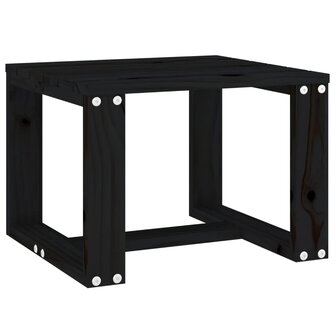 Tuinbijzettafel 40x38x28,5 cm massief grenenhout zwart 2