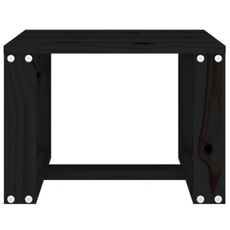Tuinbijzettafel 40x38x28,5 cm massief grenenhout zwart 3