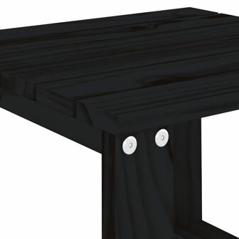 Tuinbijzettafel 40x38x28,5 cm massief grenenhout zwart 6