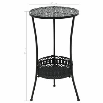 Bistrotafel 40x70 cm metaal zwart 6