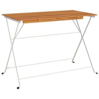 Bistrotafel inklapbaar 100x54x71 cm massief acaciahout en staal 2