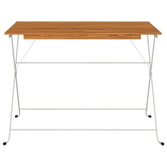 Bistrotafel inklapbaar 100x54x71 cm massief acaciahout en staal 3