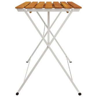 Bistrotafel inklapbaar 100x54x71 cm massief acaciahout en staal 4