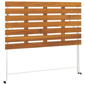 Bistrotafel inklapbaar 100x54x71 cm massief acaciahout en staal 6