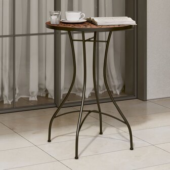 Bistrotafel moza&iuml;ek &Oslash;50x70 cm keramiek terracottakleurig 1