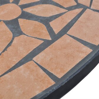 Bistrotafel 60 cm moza&iuml;ek terracottakleurig 4