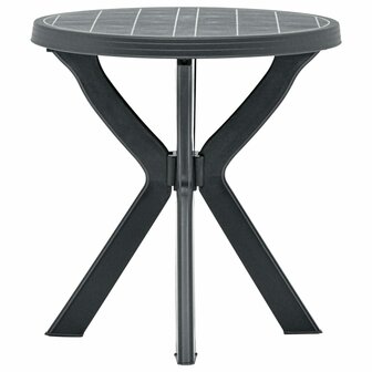 Bistrotafel &Oslash;70 cm kunststof antraciet 1