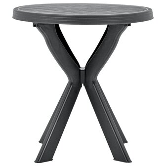 Bistrotafel &Oslash;70 cm kunststof antraciet 2