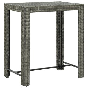 Tuinbartafel 100x60,5x110,5 cm poly rattan grijs 1