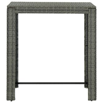 Tuinbartafel 100x60,5x110,5 cm poly rattan grijs 2