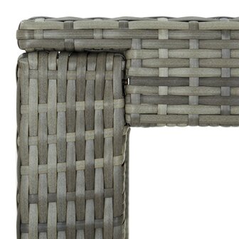 Tuinbartafel 100x60,5x110,5 cm poly rattan grijs 4