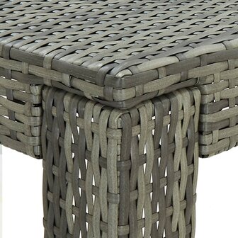 Tuinbartafel 100x60,5x110,5 cm poly rattan grijs 5
