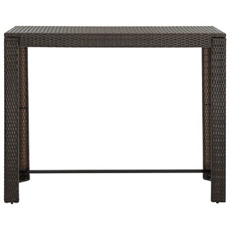 Tuinbartafel 140,5x60,5x110,5 cm poly rattan bruin 2