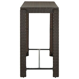 Tuinbartafel 140,5x60,5x110,5 cm poly rattan bruin 3