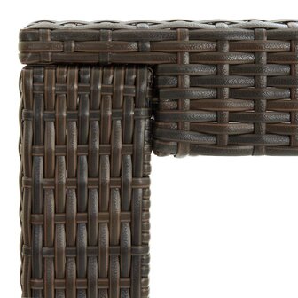 Tuinbartafel 140,5x60,5x110,5 cm poly rattan bruin 5