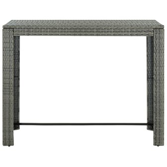 Tuinbartafel 140,5x60,5x110,5 cm poly rattan grijs 2