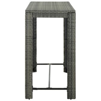 Tuinbartafel 140,5x60,5x110,5 cm poly rattan grijs 3