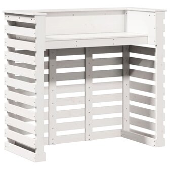 Tuinbartafel 113,5x50x103 cm massief grenenhout wit 6