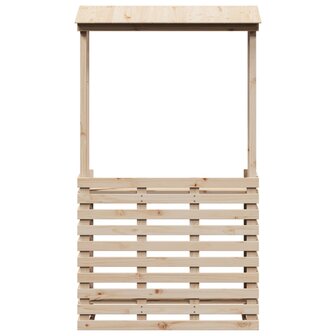 Tuinbartafel met dak 112,5x57x195,5 cm massief hout 4