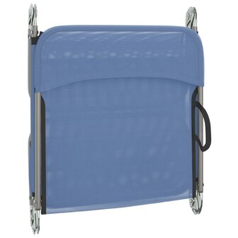 Ligbedden 2 st inklapbaar textileen en staal blauw 8