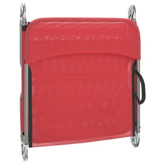 Ligbedden 2 st inklapbaar textileen en staal rood 8