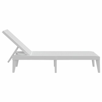 Ligbed 186x60x29 cm polypropeen wit 5