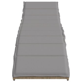 Ligbed met kussen 55x199x50 cm poly rattan beige 4