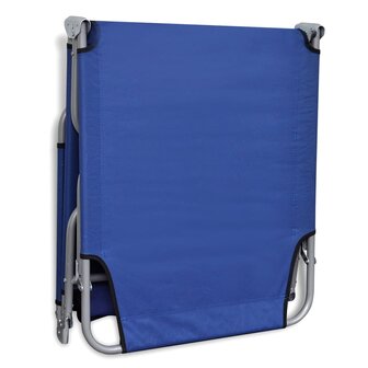 Ligbed inklapbaar gepoedercoat staal blauw 5
