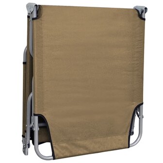 Ligbed inklapbaar met verstelbare rugleuning taupe 4