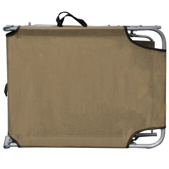 Ligbed inklapbaar met luifel aluminium taupe 4