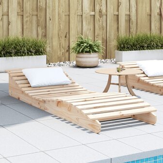 Ligbed 205x60x31,5 cm massief grenenhout 1