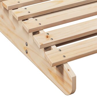 Ligbed 205x60x31,5 cm massief grenenhout 7