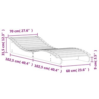 Ligbed 205x70x31,5 cm massief douglashout 9
