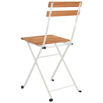 Bistrostoelen 8 st inklapbaar massief acaciahout en staal 7