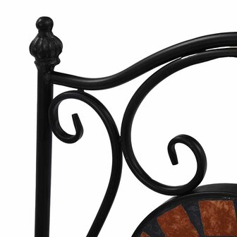 Bistrostoelen moza&iuml;ek 2 st keramiek bruin 9