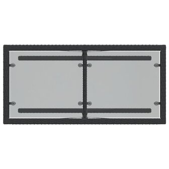 3-delige Bistroset met kussens poly rattan zwart 9