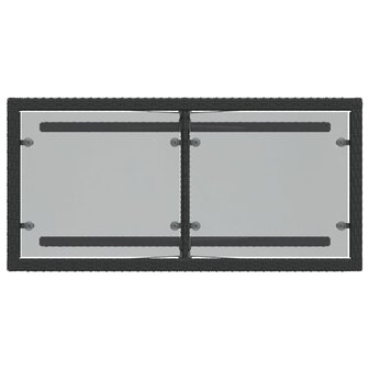 3-delige Bistroset met kussens poly rattan zwart 9