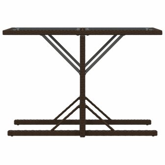3-delige Bistroset met kussens poly rattan bruin 8