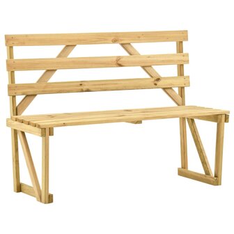 Tuinbank 120 cm ge&iuml;mpregneerd grenenhout 1