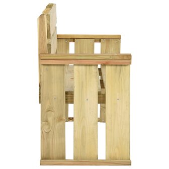 Tuinbank 121 cm ge&iuml;mpregneerd grenenhout 3