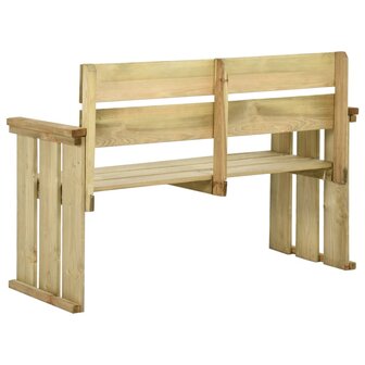 Tuinbank 121 cm ge&iuml;mpregneerd grenenhout 4